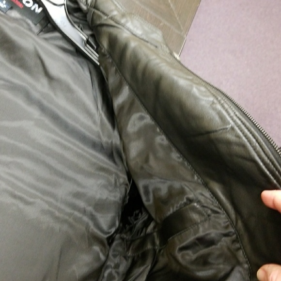 London For black faux leather biker jacket NWT AS Rk w dresses - Picture 7 of 9